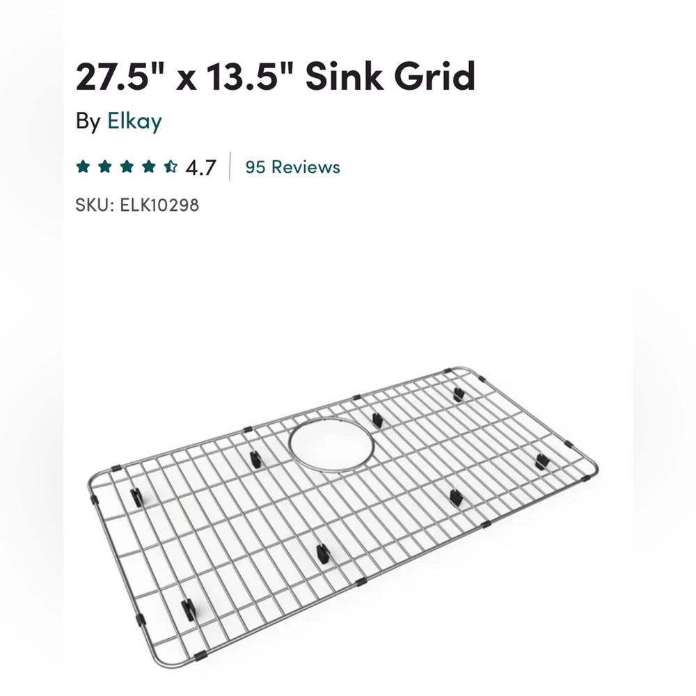 ELKAY stainless steel sink grid brand new